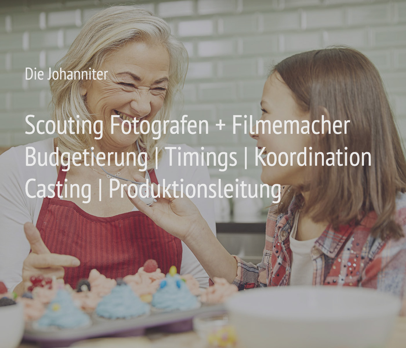 EXPOSE Conny Oelker | Projekt | Die Johanniter | Scouting Fotografen + Filmemacher | Budgetierung | Timings | Koordination | Casting | Produktionsleitung